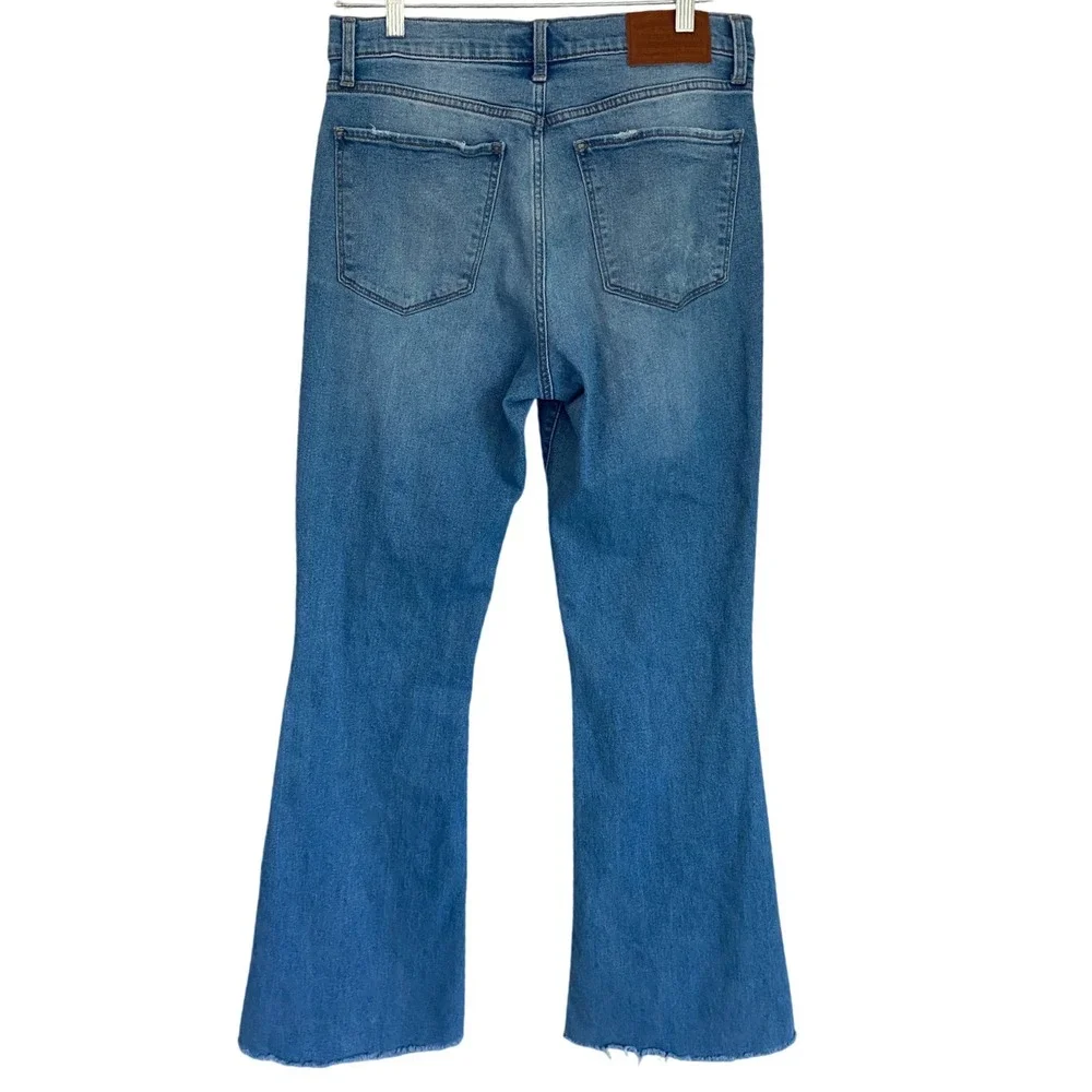 Lucky Brand Stevie High Rise Flare Jeans Womens 12/31R Blue Distressed Denim - Picture 9 of 11